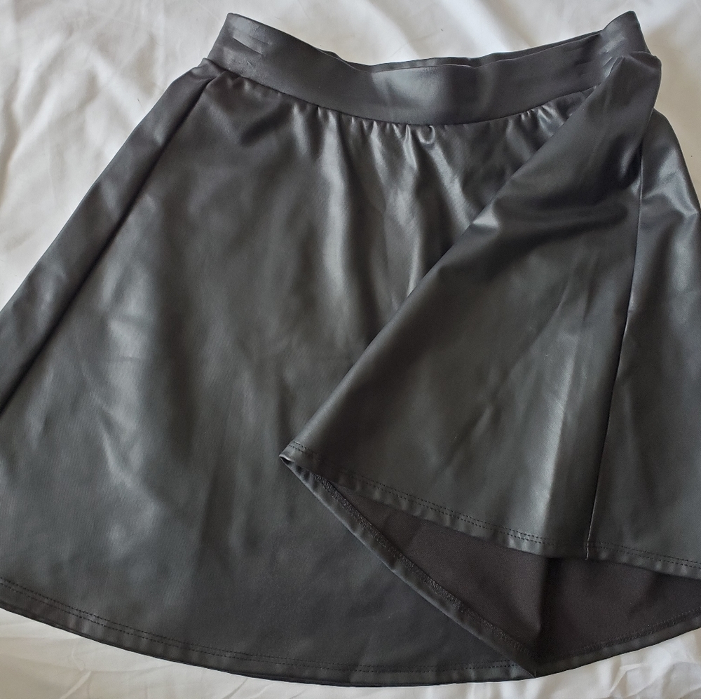Faux leather skirt